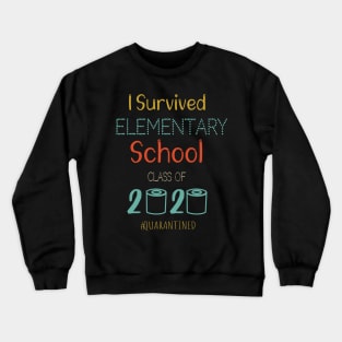 I Survived Elementary School Funny Quarantine Graduation Gift, Elementary School Grade, Toilet Paper 2020 Quarantined Crewneck Sweatshirt